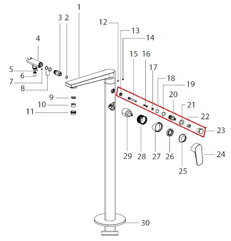 Preklopnik Optima pro armature pro za enostavno preklapljanje pretoka vode med iztoki