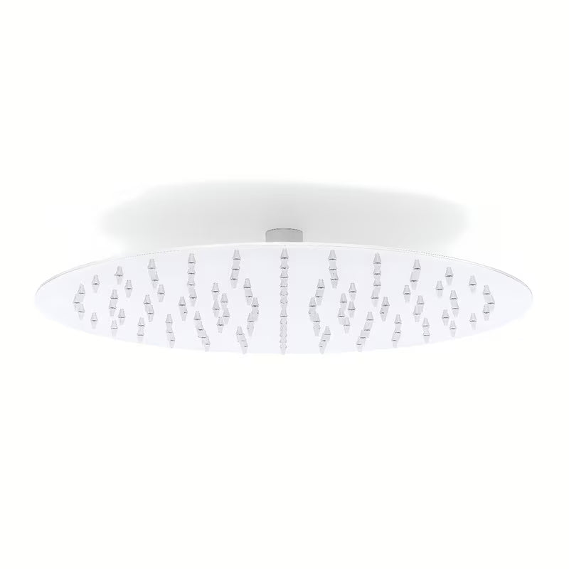Okrogla medeninasta nadglavna prha Optima Chrome s premerom 30 cm v krom izvedbi.
