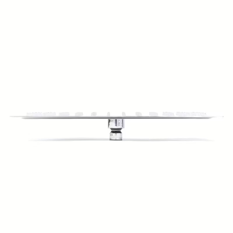 Medeninasta nadglavna prha Optima Chrome z oglato zasnovo, dimenzije 34x22 cm