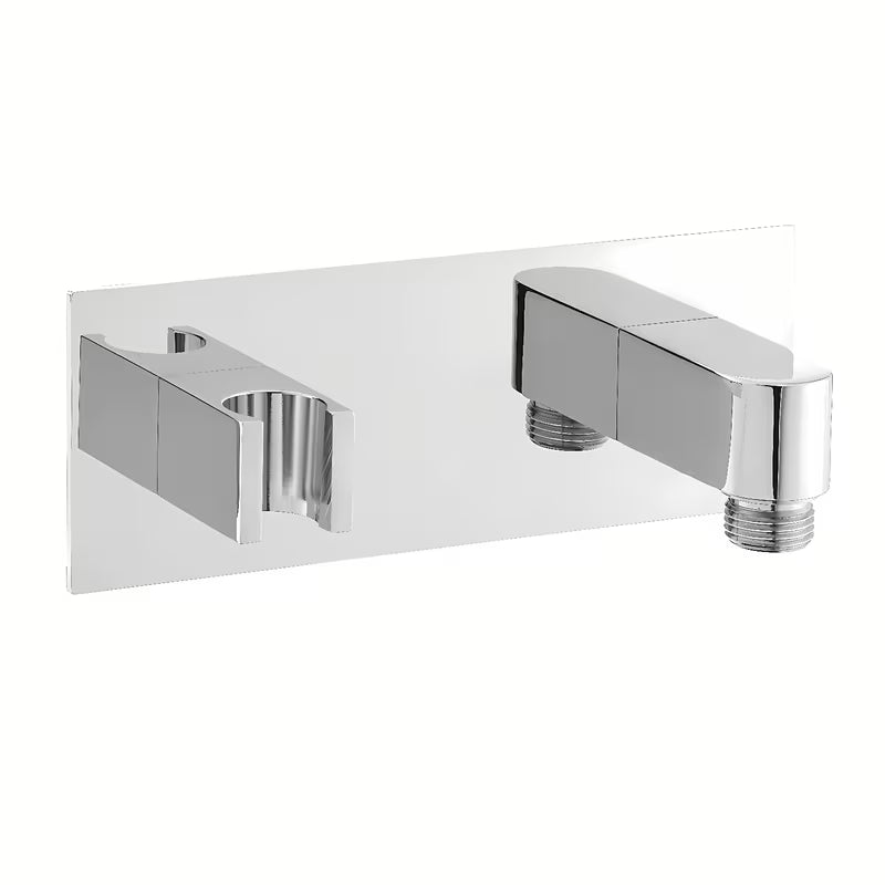 Optima priključek za tuš cev tuši u krom izvedbi z držalom ručne tuši u zaobljenom dizajnu