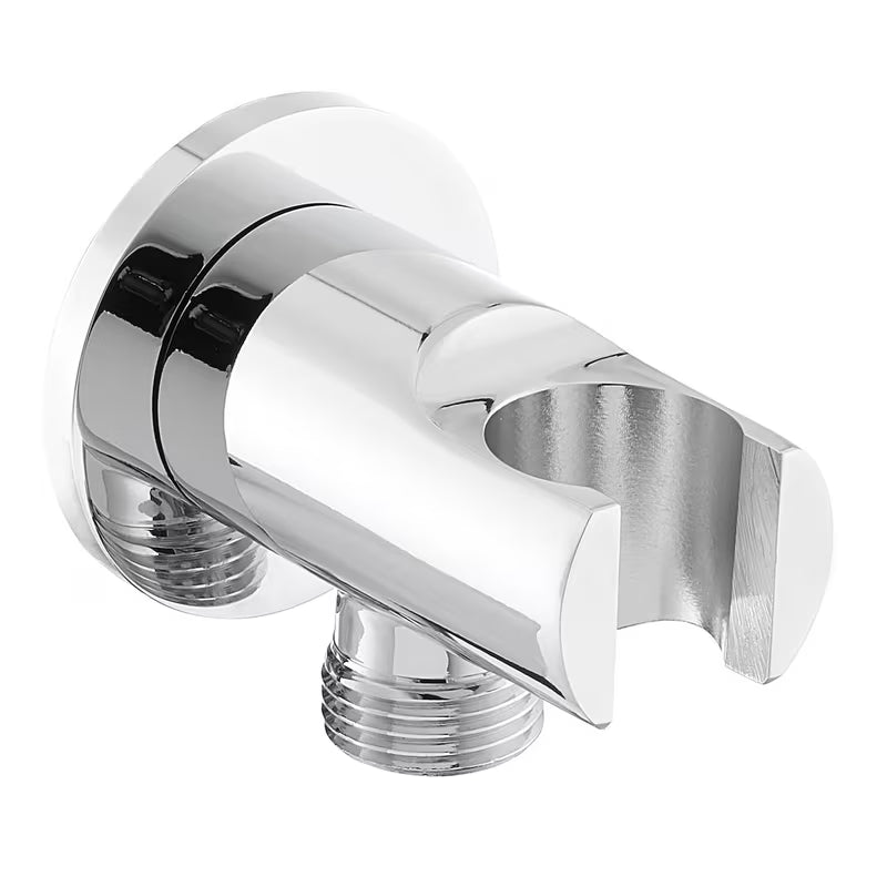 Kromirani priključek za tuš cev Optima z držalom za ručnu tuši u okruglom dizajnu