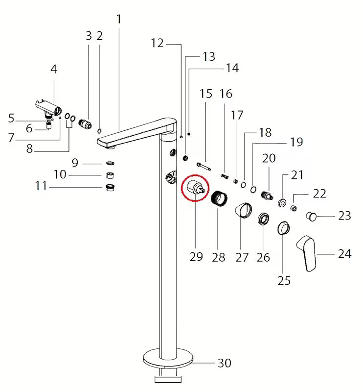 Zamjenski kartuša Optima pro za umivaoničke i armature za kad pro za glatku regulaciju protoka i temperature vode.