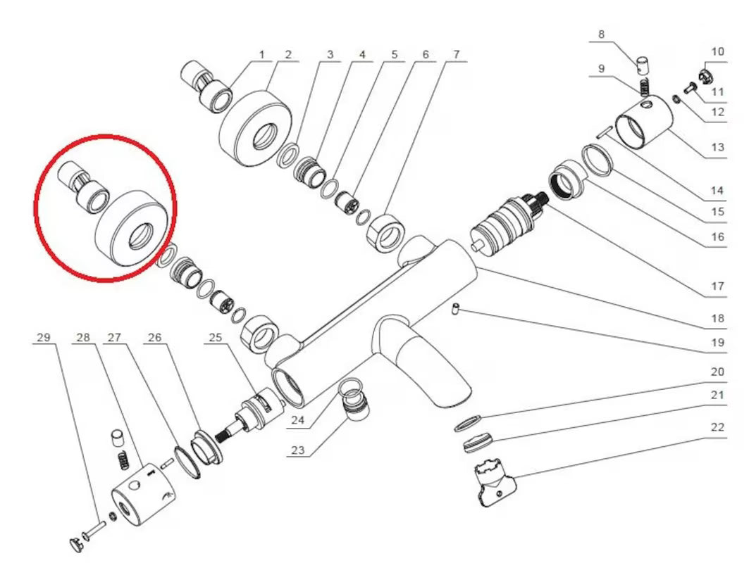 Zamjenska rozeta s ekscentrom pro termostatske armature Optima, pakiranje 2 kom.