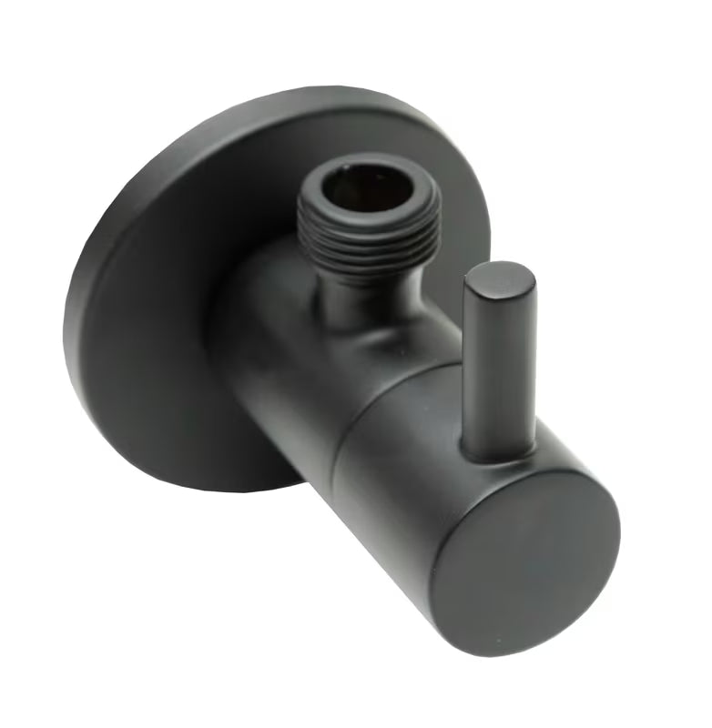 Optima kotni ventil s polugom u crnoj mat boji pro za zatvaranje dovoda vode