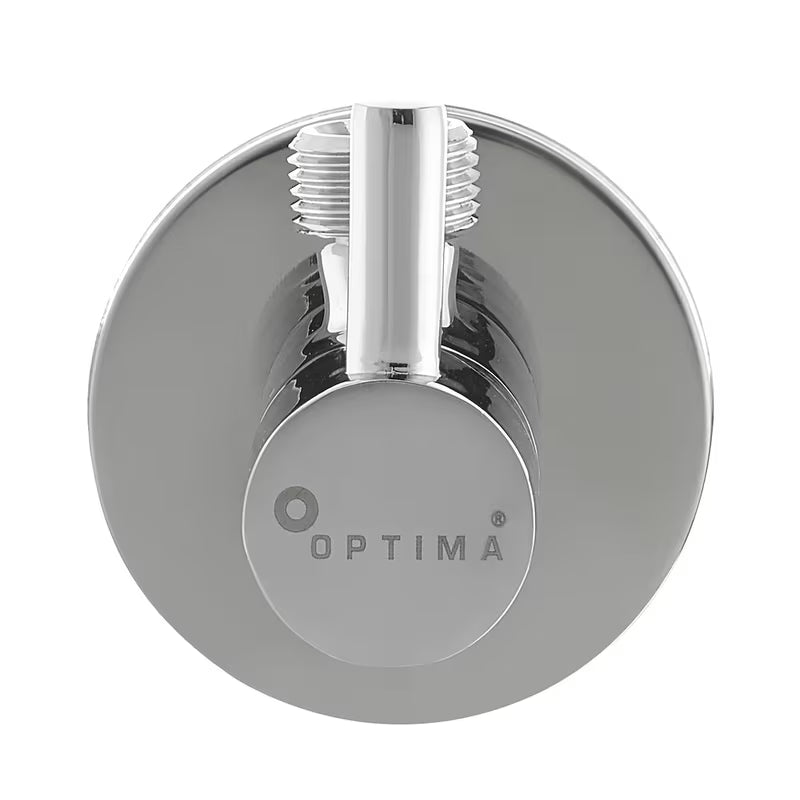 Optima kotni ventil v krom izvedbi z ročico pro za upravljanje dovoda vode