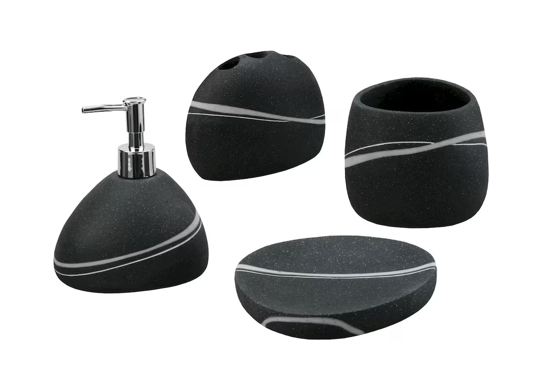 Samostoječi posoda Optima Sidao u crnoj mat izvedbi za kupaonicu.