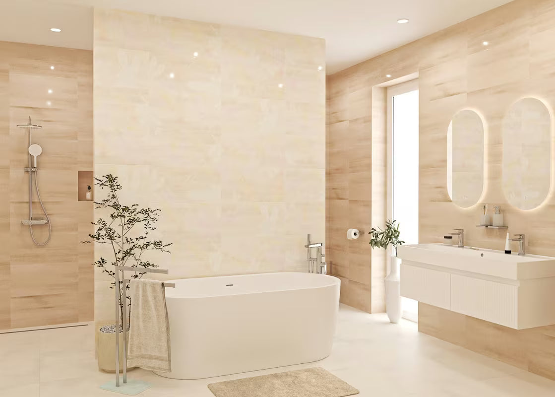 Talna armatura za kad Optima Chrome pro samostoječi kadu s tuš setom u krom izvedbi.