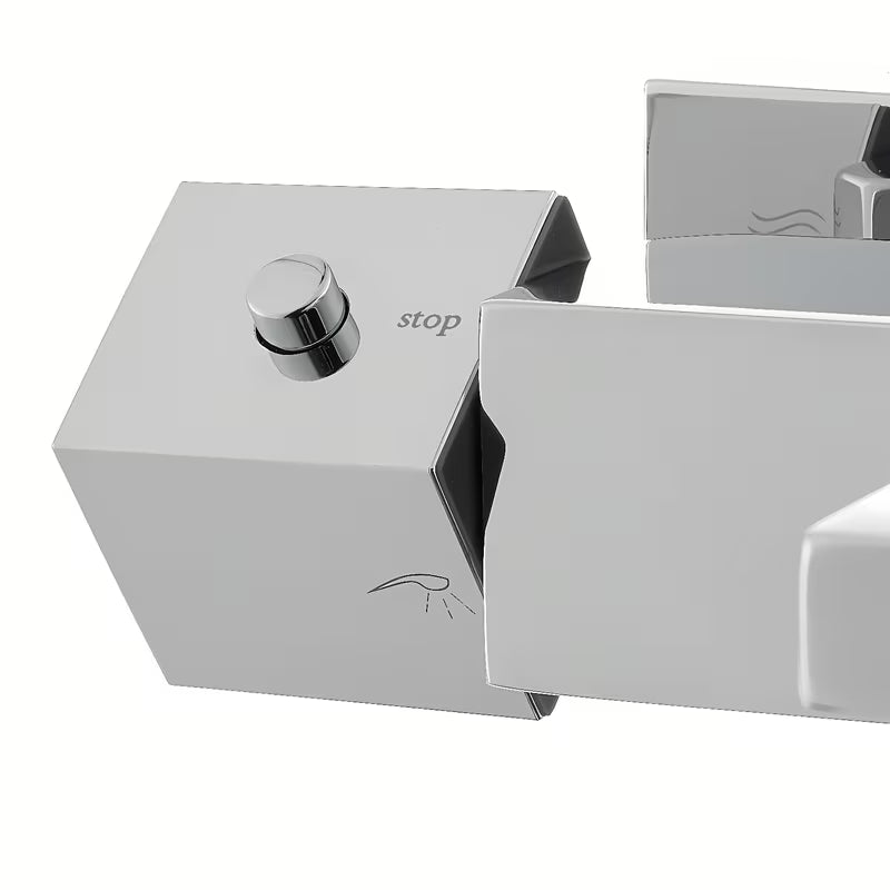 Kromirana termostatska armatura za kad Optima Chrome četvrtastog dizajna sa sigurnosnim graničnikom na 38 °C