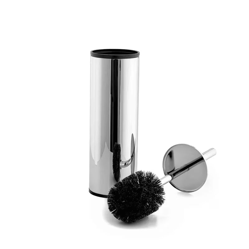 WC ščetka Optima Chrome od poliranog nehrđajućeg čelika s mogućnošću zidne montaže ili postavljanja na pod.