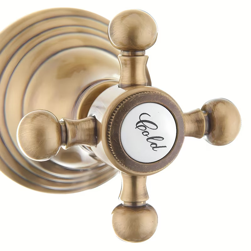 Paffoni Belinda podometna z dvema ročajema armatura za umivalnik v bronasti izvedbi