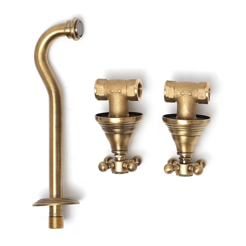 Paffoni Belinda podometna z dvema ročajema armatura za umivalnik u brončanoj izvedbi