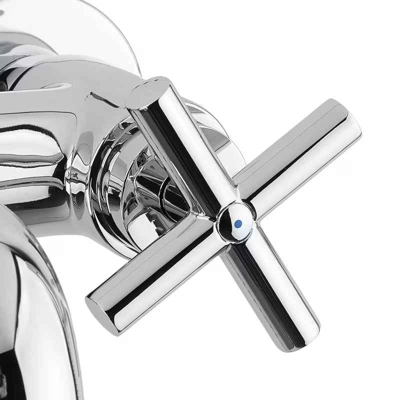 Paffoni Cruz z dvema ročajema stenska armatura za kad s tuš setom u krom izvedbi.