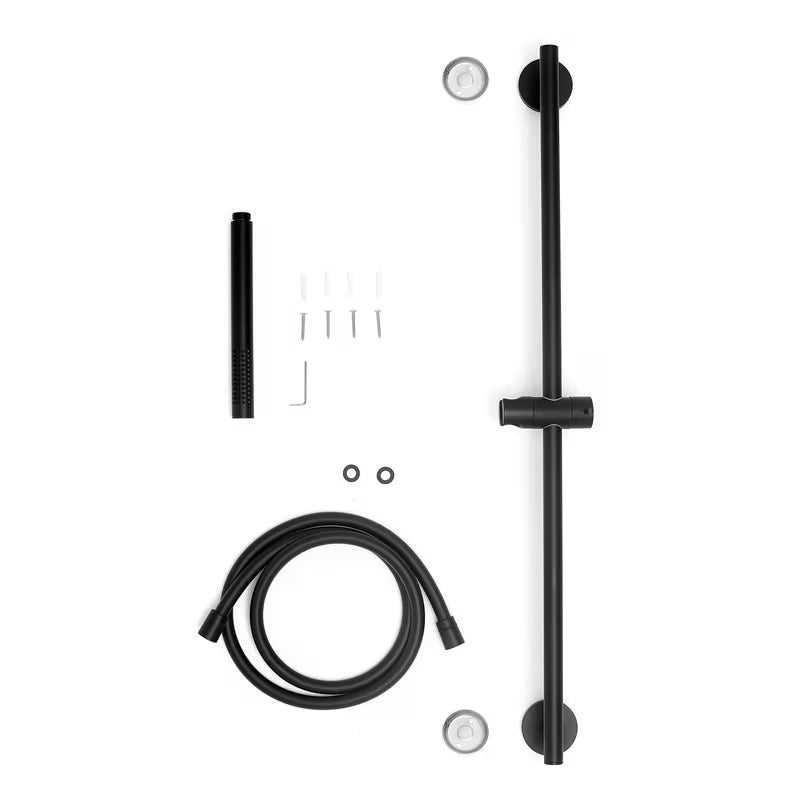 Stenski tuš set Paffoni Life u mat crnoj izvedbi s jednom funkcijom