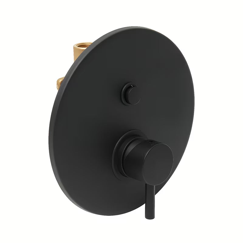 Podometna enoročna armatura za tuš Paffoni Light u mat crnoj boji s dvosmjernim preklopnikom