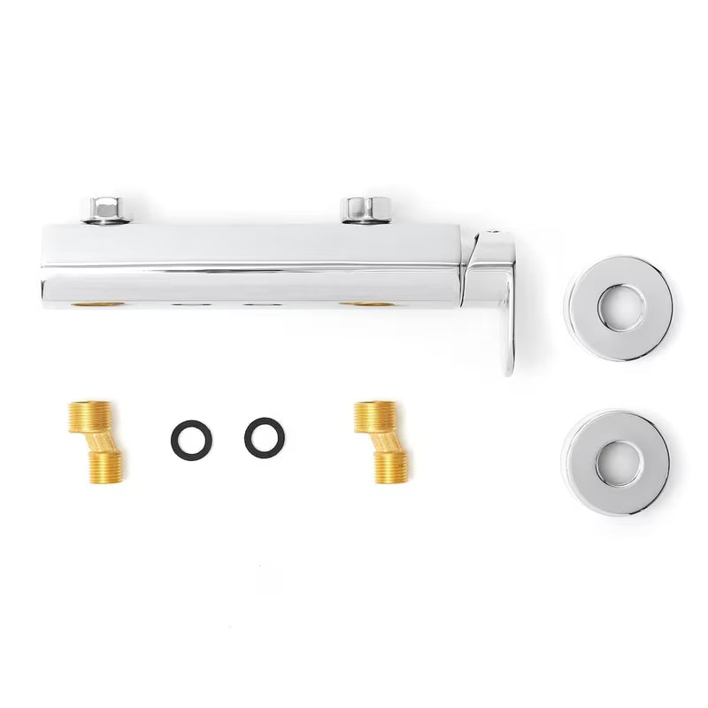 Kromirana stenska enoročna armatura za tuš Paffoni Pavia zaobljenog dizajna