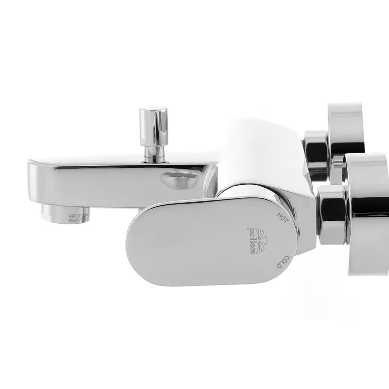 Enoročna stenska armatura za kad Paffoni Pavia u krom izvedbi, zaobljenog dizajna