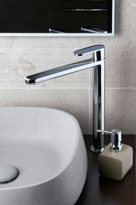 Paffoni Pavia visoka enoročna armatura za umivalnik z odtokom u krom izvedbi