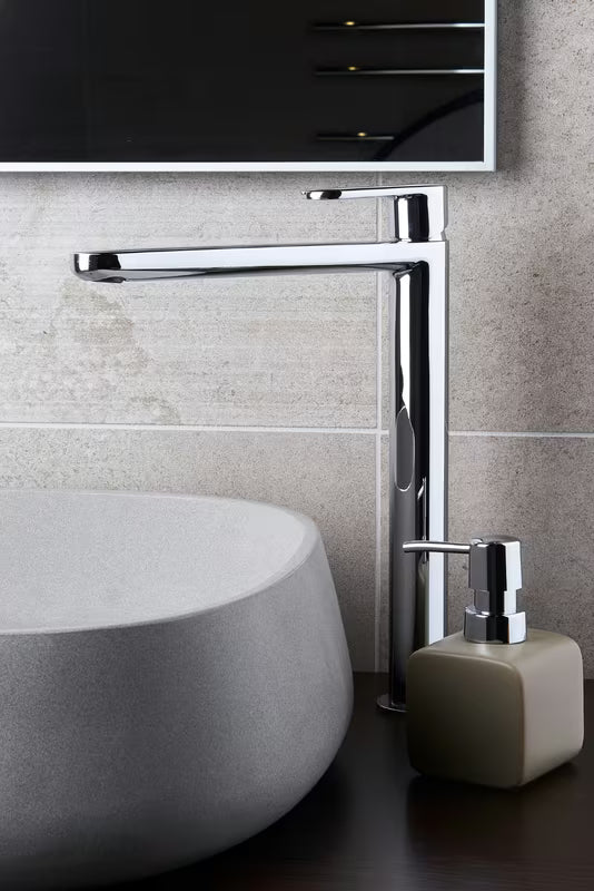 Paffoni Pavia visoka enoročna armatura za umivalnik z odtokom u krom izvedbi