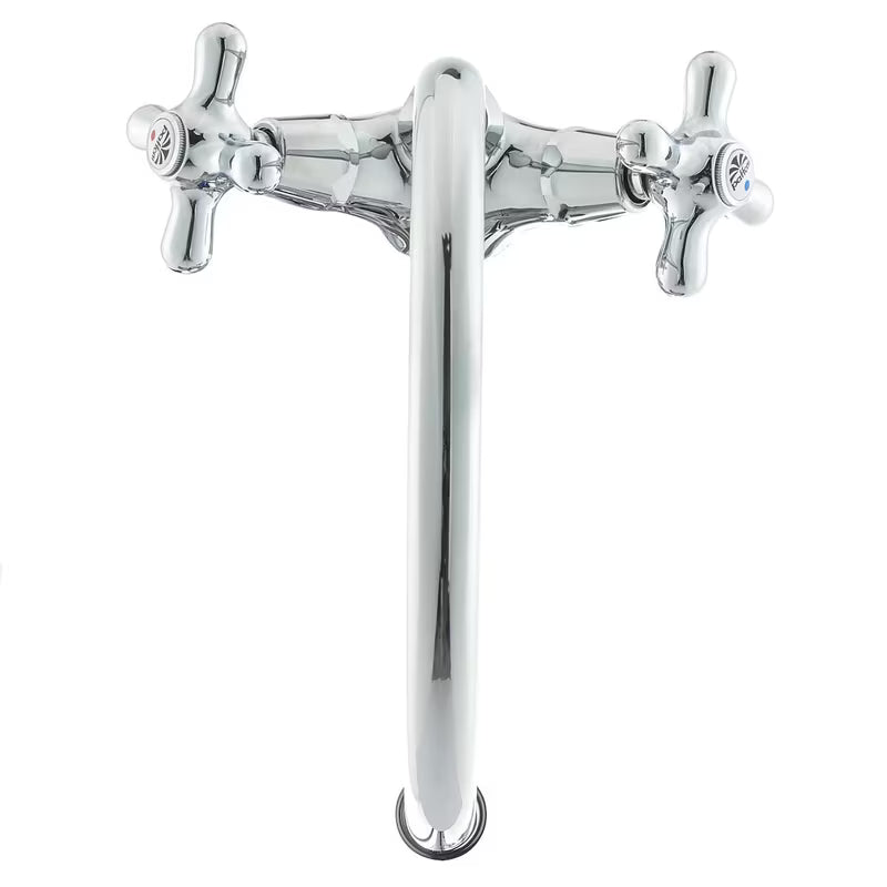 Paffoni Ricordi z dvema ročajema stoječa armatura za pomivalno korito z vrtljivim izlivom u krom izvedbi