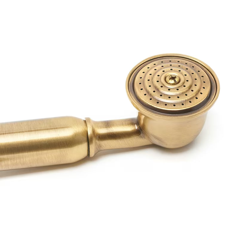 Ručni tuš Paffoni Ricordi u brončanoj izvedbi s retro dizajnom i promjerom Ø 5,3 cm.