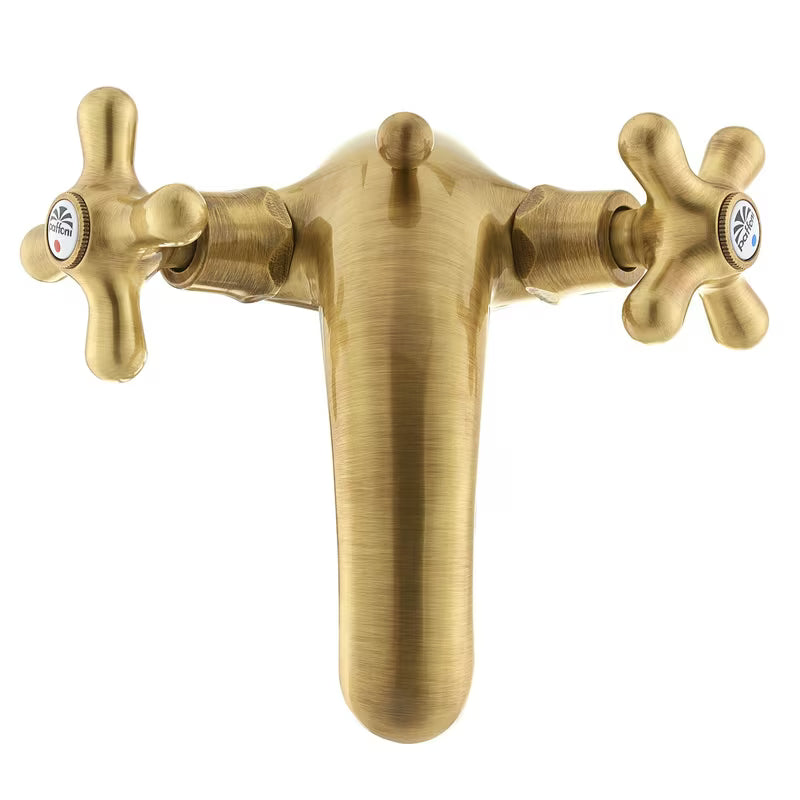 Paffoni Ricordi z dvema ročajema stoječa armatura za umivalnik u brončanoj izvedbi s retro dizajnom