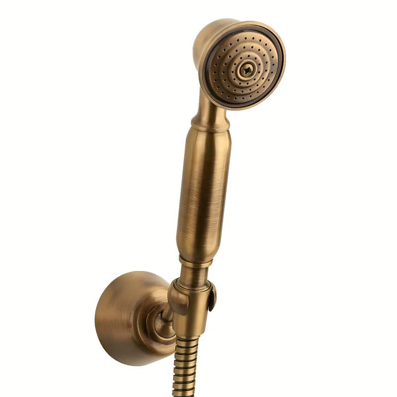 Paffoni Ricordi z dvema ročajema stenska armatura za kad u brončanoj izvedbi s tuš setom