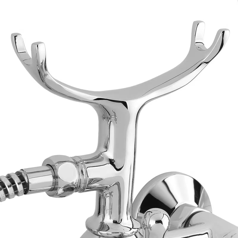 Paffoni Ricordi z dvema ročajema stenska armatura za kad s tuš setom u krom izvedbi.