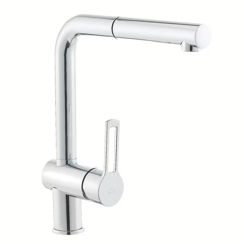 Kromirana stoječa armatura za pomivalno korito Paffoni Vallone z izvlečno prho i otvorenom polugom