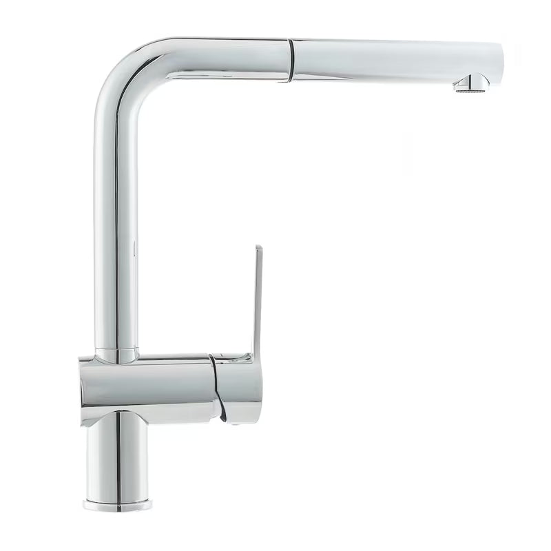 Kromirana stoječa armatura za pomivalno korito Paffoni Vallone z izvlečno prho i otvorenom polugom