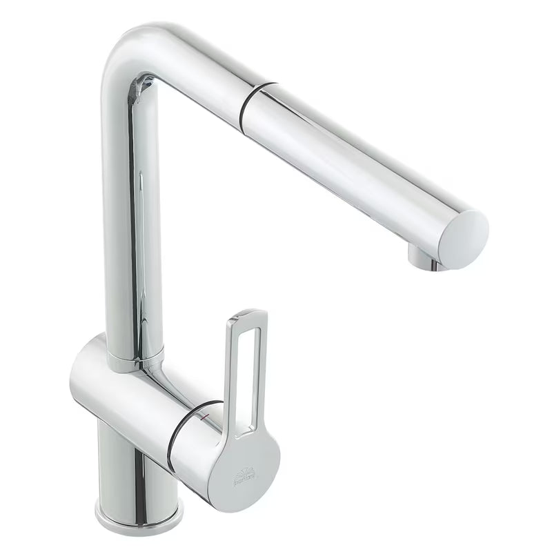 Kromirana stoječa armatura za pomivalno korito Paffoni Vallone z izvlečno prho i otvorenom polugom