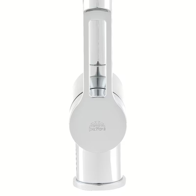 Kromirana stoječa armatura za pomivalno korito Paffoni Vallone z izvlečno prho s otvorenom ručicom