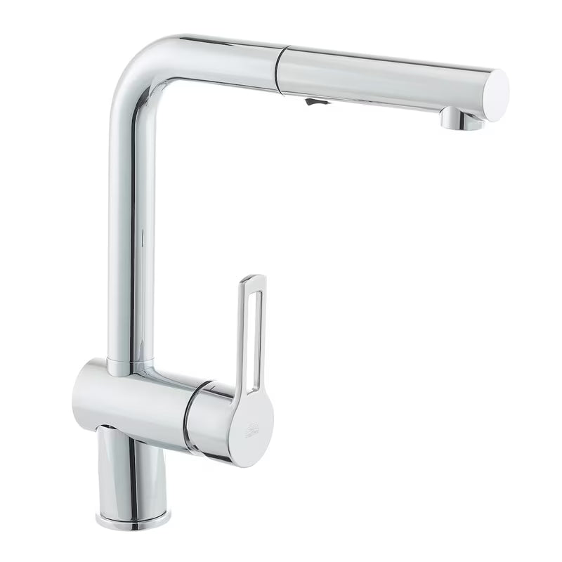 Kromirana armatura za pomivalno korito Paffoni Vallone z izvlečno prho i s otvorenom ručicom