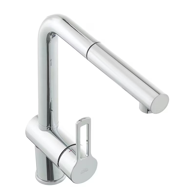 Kromirana armatura za pomivalno korito Paffoni Vallone z izvlečno prho i s otvorenom ručicom