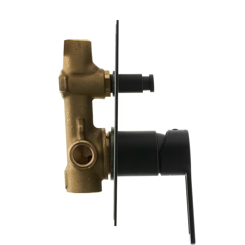 Podometna tuš i armatura za kad Paffoni Vallone u crnoj mat izvedbi s ručicom.