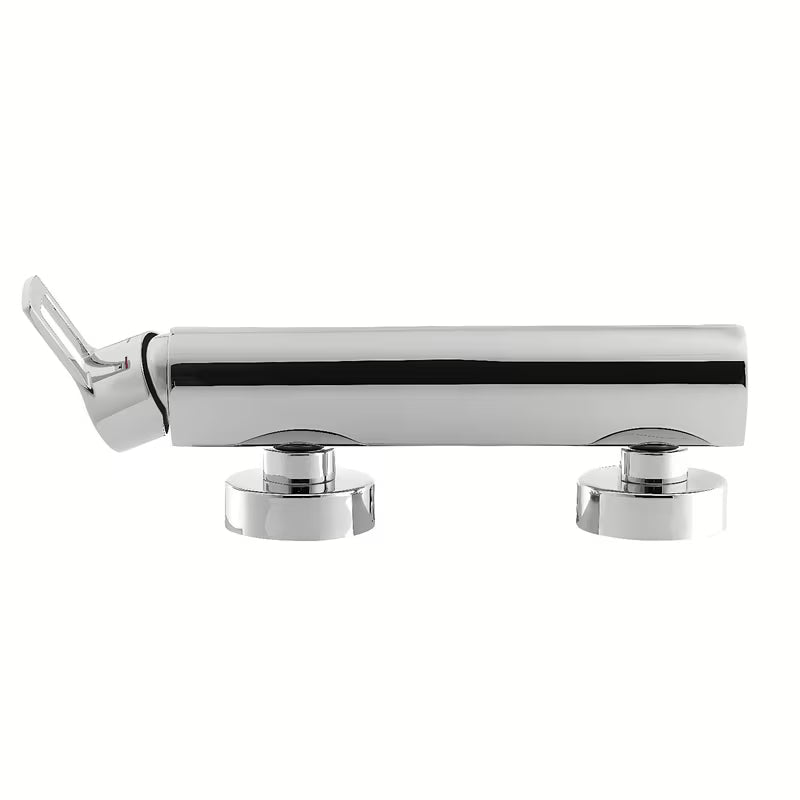 Kromirana enoročna stenska armatura za tuš Paffoni Vallone s mjedenim tijelom i otvorenom ručicom