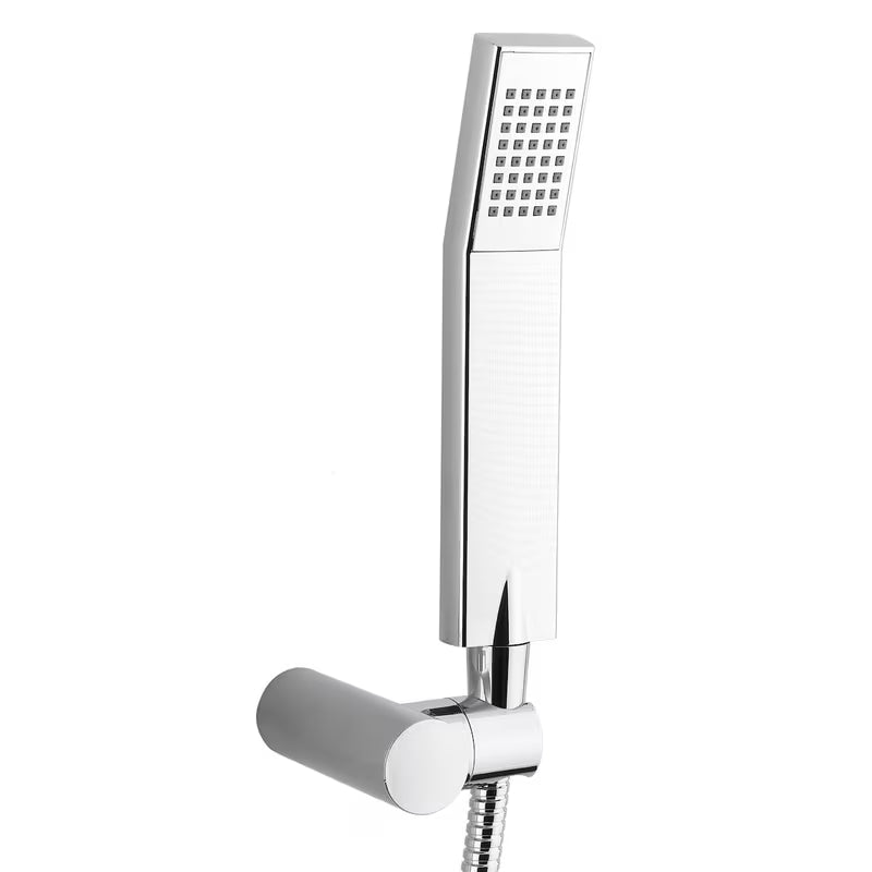 Kromirana enoročna stenska armatura za kad Paffoni Vallone s tuš setom četvrtastog dizajna