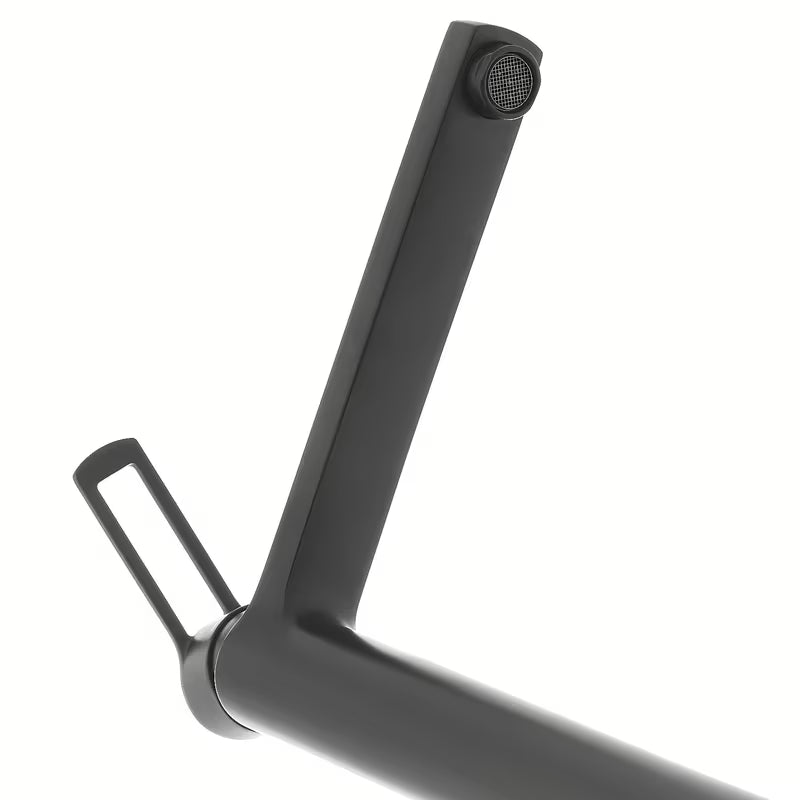 Visoka armatura za Umivalnik Paffoni Vallone u crnoj mat izvedbi s otvorenom ručicom