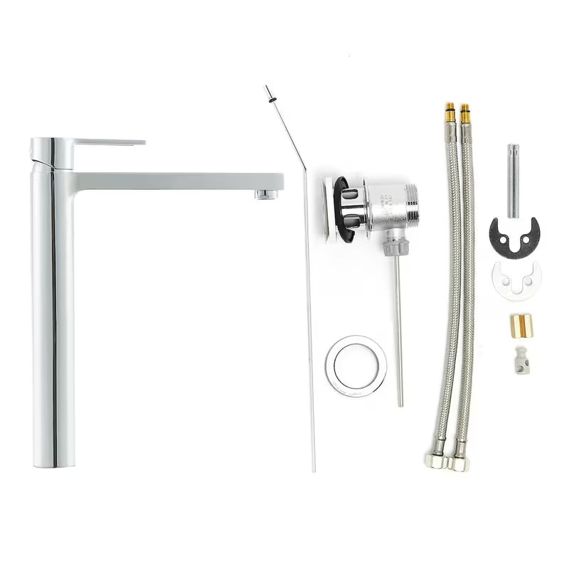 Paffoni Vallone visoka armatura za umivalnik u krom izvedbi s otvorenom ručicom i odvodnim ventilom