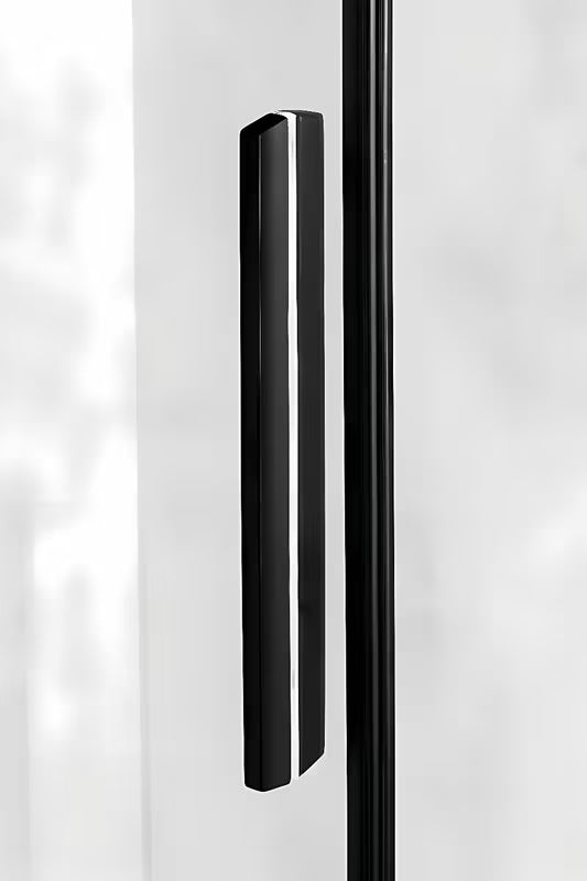 Drsno tuš vrata Polysan Altis Line 120x200 cm u mat crnoj izvedbi s prozirnim staklom