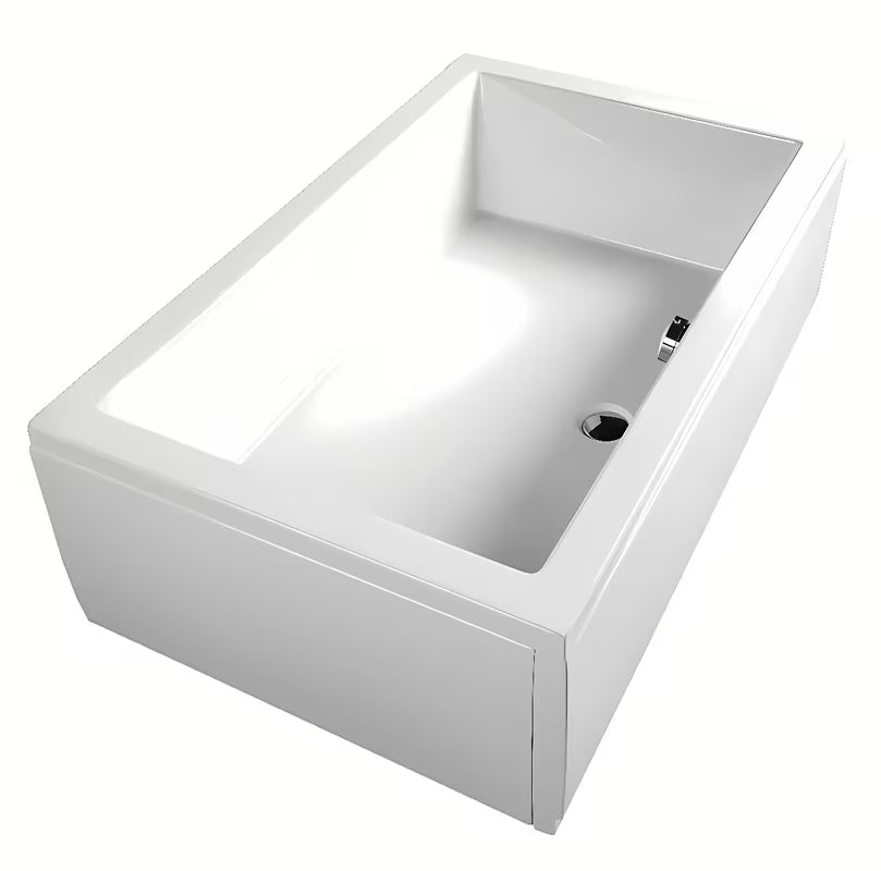 Bijela pravokotna tuš kad Polysan Deep od akrila Akripol 120x75 cm s preljevnim otvorom.