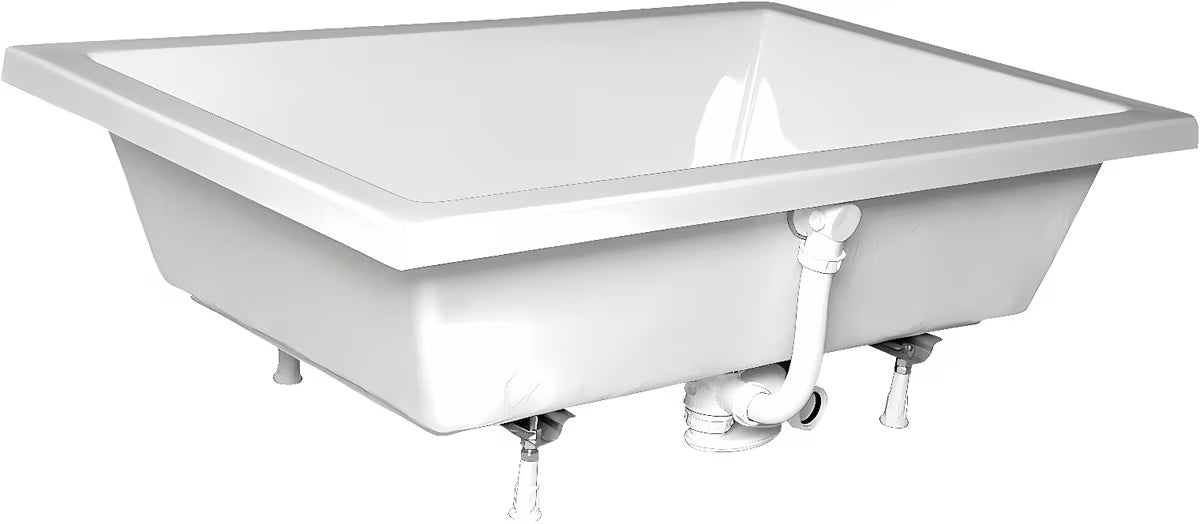 Bijela pravokotna tuš kad Polysan Deep od akrila Akripol 120x75 cm s preljevnim otvorom.