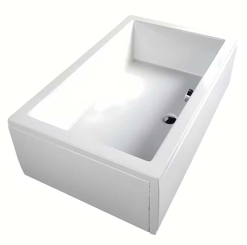 Bijela tuš kad Polysan Deep 75x75 cm od lijevanog akrila s preljevnim otvorom