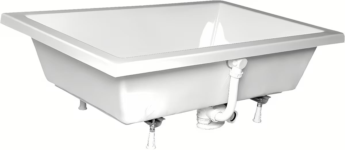 Bijela tuš kad Polysan Deep 75x75 cm od lijevanog akrila s preljevnim otvorom