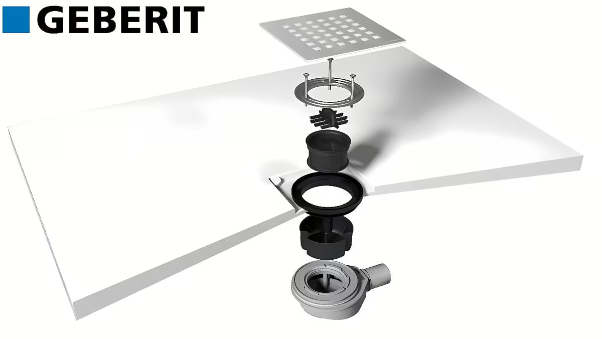 Polysan Flexia sifon za kad s crnim pokrovom od nehrđajućeg čelika pro odvodni otvor 90 mm