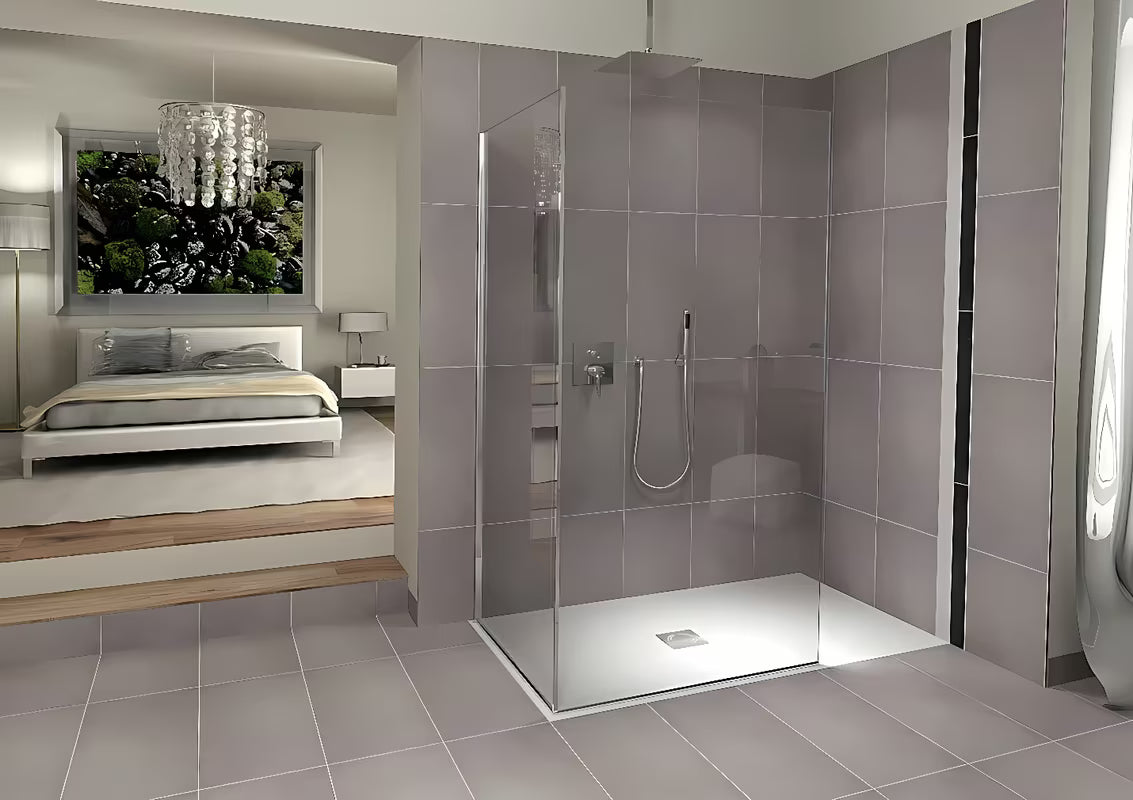 Bijela pravokotna tuš kad Polysan Flexia od lijevanog mramora 130x80 cm