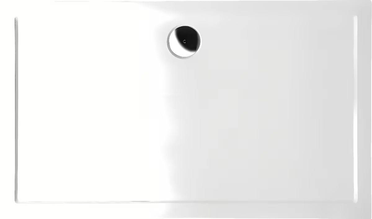 Bijela pravokotna tuš kad Polysan Karia 120x70 cm od lijevanog mramora