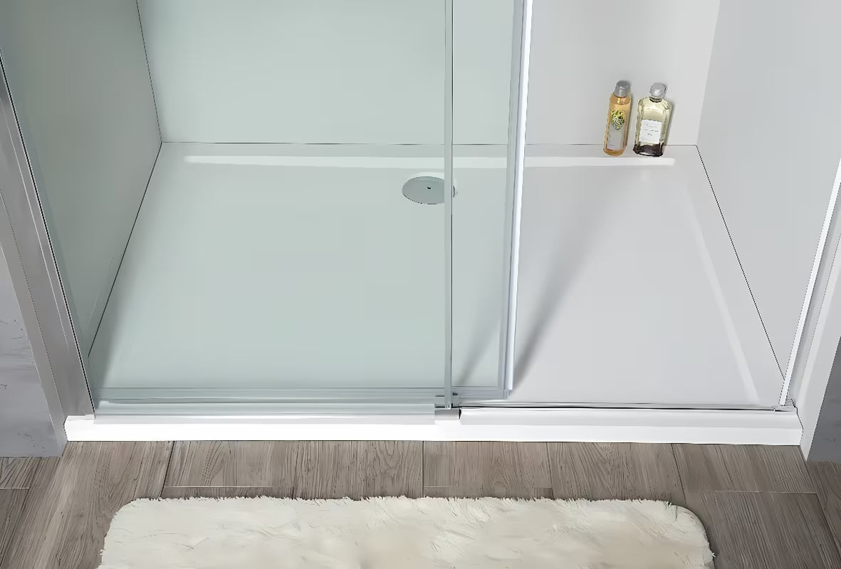 Bijela pravokotna tuš kad Polysan Karia 110x90 cm od lijevanog mramora