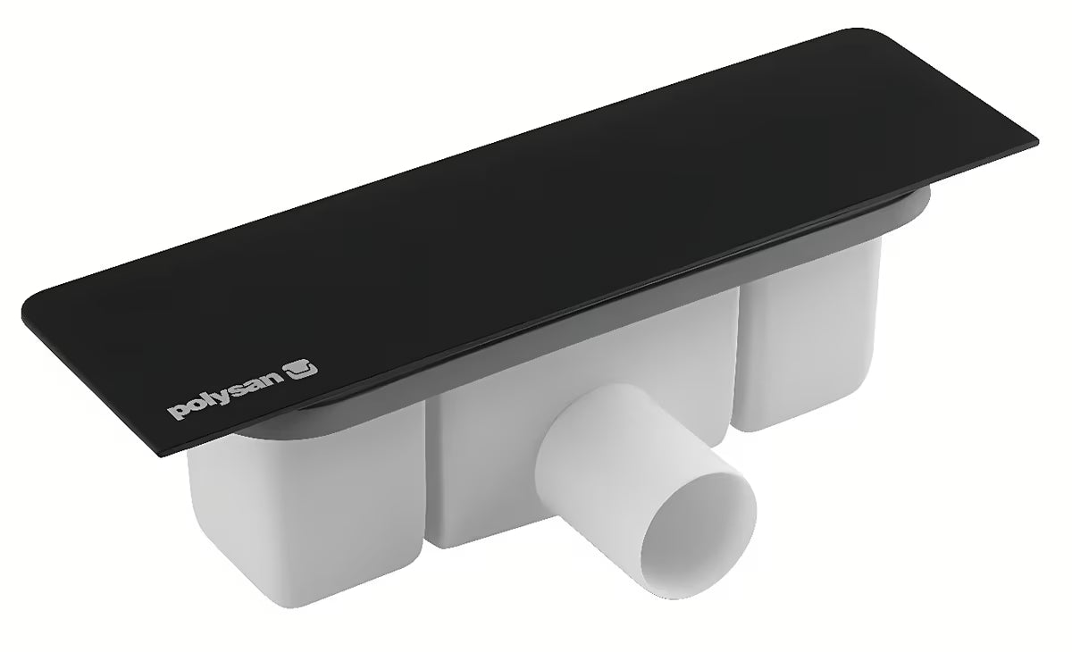 Polysan Kazuko sifon za kad s crnim mat poklopcem pro odvod 40 mm
