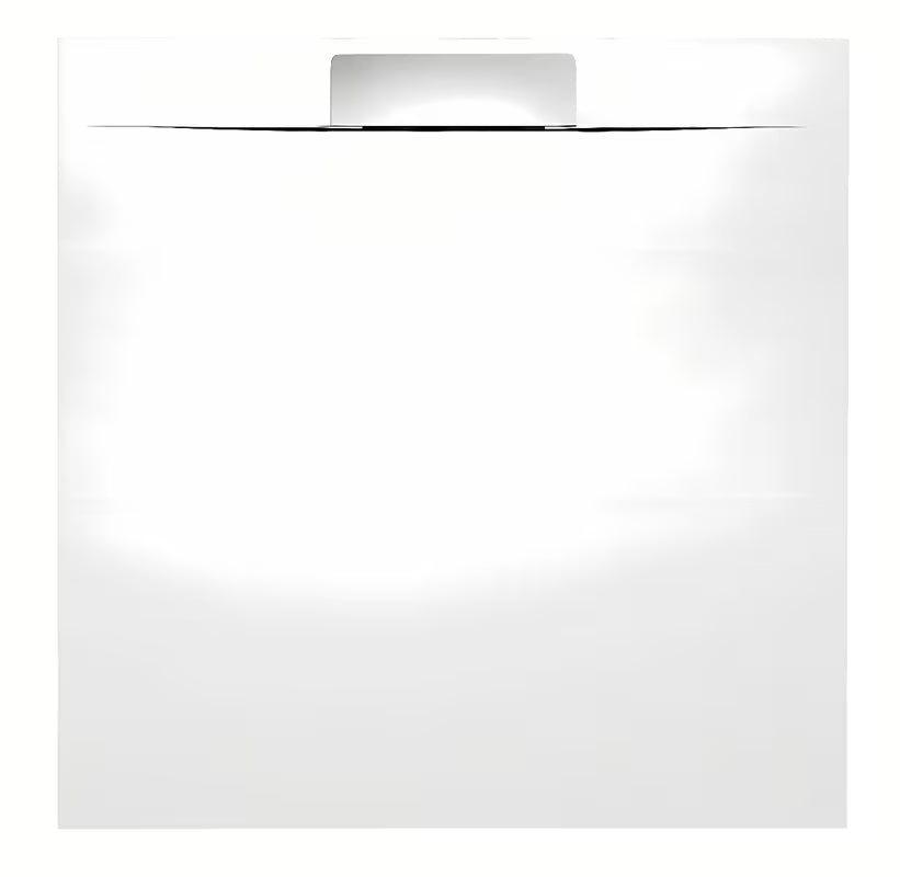 Bijela kvadratna tuš kad Polysan Kazuko 90x90 cm od lijevanog mramora s niskom visinom od 3 cm.