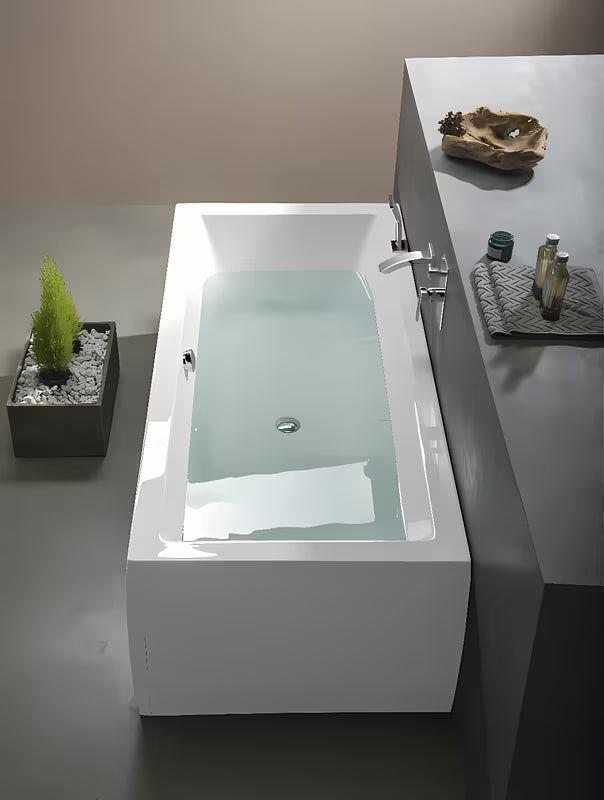 Polysan Krysta pravokotna akrilna kad 180x80 cm v beli barvi z univerzalno orientacijo